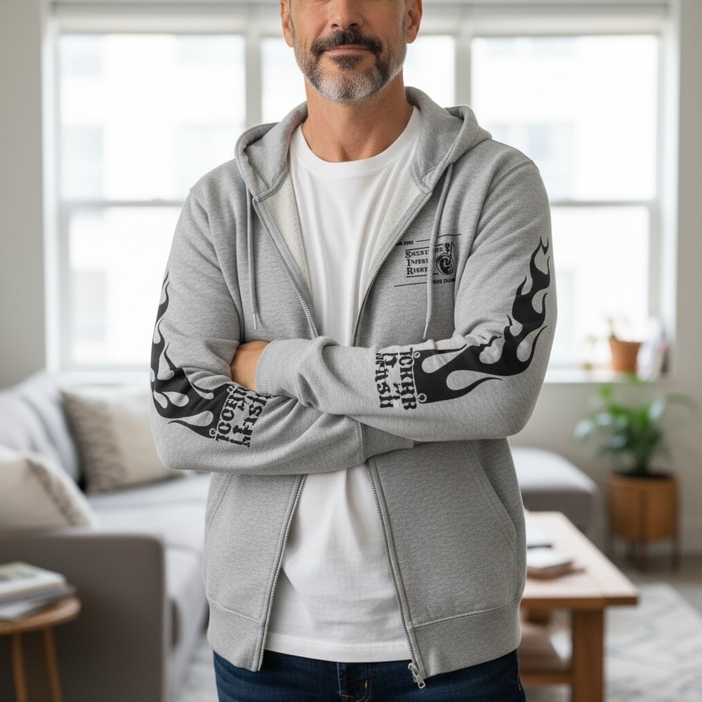 🏍️ ATC Uni-Sex Zip Up Artwork Hoodie #272